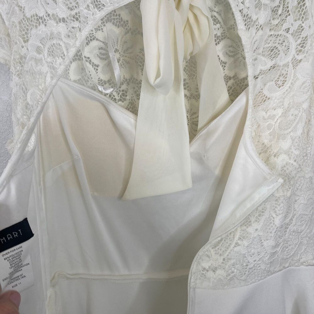 B. Smart Womens Dress‎ Size 11 Juniors Solid Off White Lace Wedding NWT - Picture 5 of 6